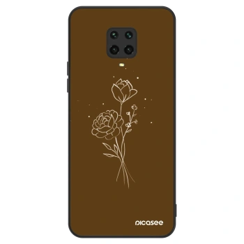 Husă pentru Xiaomi Redmi Note 9 Pro - Brown flowers
