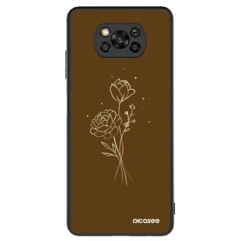Husă pentru Xiaomi Poco X3 - Brown flowers