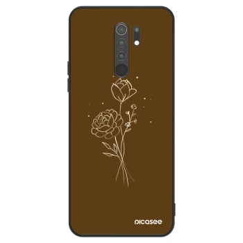 Husă pentru Xiaomi Redmi 9 - Brown flowers