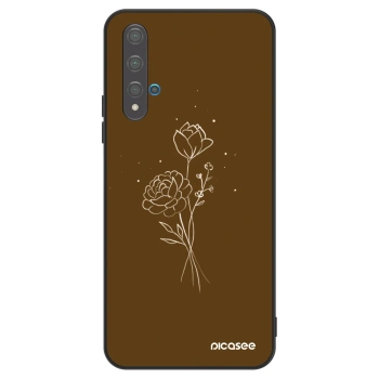 Husă pentru Huawei Nova 5T - Brown flowers