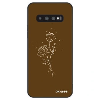 Husă pentru Samsung Galaxy S10 G973 - Brown flowers