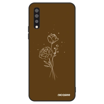 Husă pentru Samsung Galaxy A70 A705F - Brown flowers