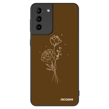 Husă pentru Samsung Galaxy S21+ 5G G996F - Brown flowers
