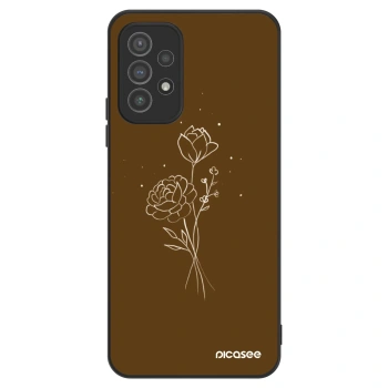 Husă pentru Samsung Galaxy A72 A725F - Brown flowers