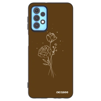 Husă pentru Samsung Galaxy A32 4G SM-A325F - Brown flowers