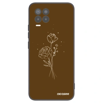 Husă pentru Realme 8 4G - Brown flowers