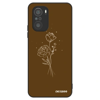 Husă pentru Xiaomi Poco F3 - Brown flowers