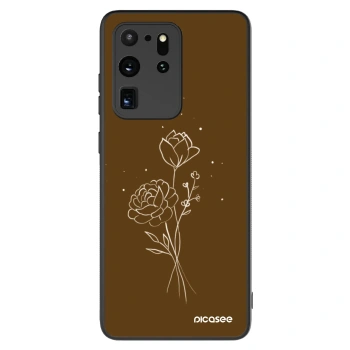 Husă pentru Samsung Galaxy S20 Ultra 5G G988F - Brown flowers