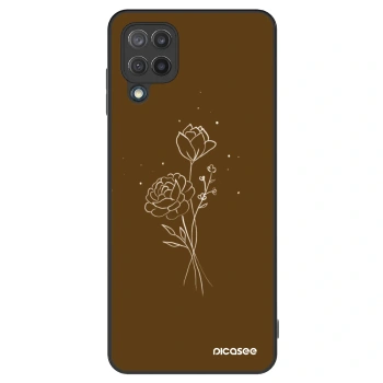 Husă pentru Samsung Galaxy M12 M127F - Brown flowers