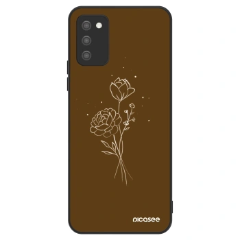 Husă pentru Samsung Galaxy A02s A025G - Brown flowers