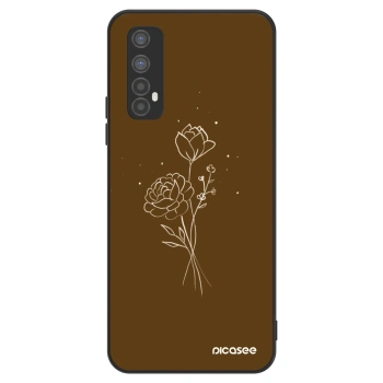 Husă pentru Realme 7 - Brown flowers