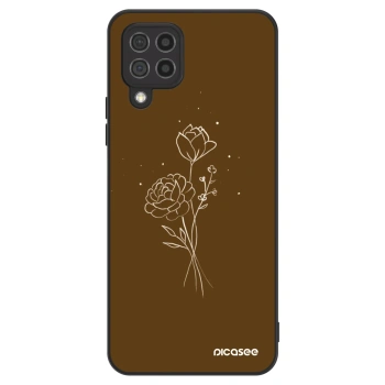 Husă pentru Samsung Galaxy A22 A225F 4G - Brown flowers