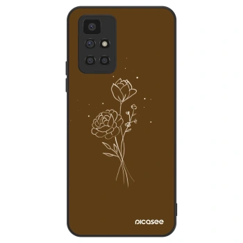 Husă pentru Xiaomi Redmi 10 - Brown flowers