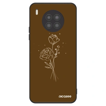 Husă pentru Huawei Nova 8i - Brown flowers