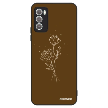 Husă pentru Motorola Moto G60 - Brown flowers