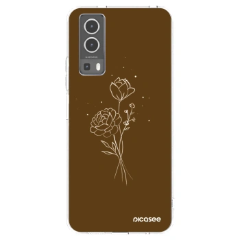 Picasee husă transparentă din silicon pentru Vivo Y72 5G - Brown flowers
