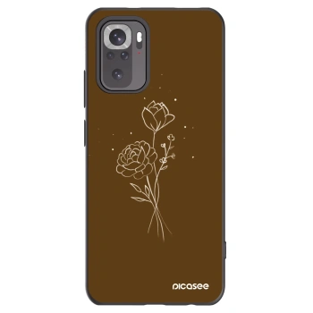 Picasee husă neagră din silicon pentru Xiaomi Redmi Note 11S 4G - Brown flowers