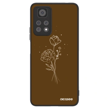 Picasee ULTIMATE CASE pentru Xiaomi Redmi Note 11 Pro 5G - Brown flowers