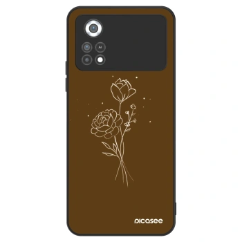 Husă pentru Xiaomi Poco X4 Pro 5G - Brown flowers