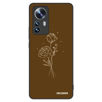Husă pentru Xiaomi 12 Pro - Brown flowers