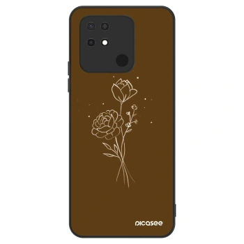 Husă pentru Xiaomi Redmi 10C - Brown flowers
