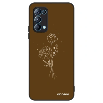 Husă pentru OPPO Reno 5 5G - Brown flowers