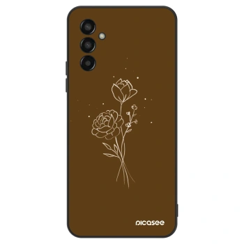 Husă pentru Samsung Galaxy M13 M135F - Brown flowers