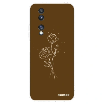 Picasee husă transparentă din silicon pentru Honor 70 - Brown flowers