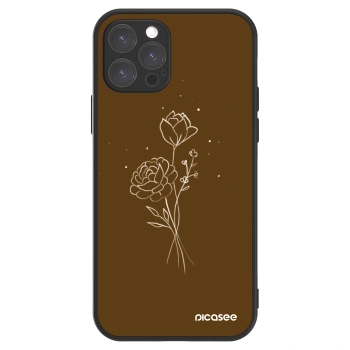 Picasee ULTIMATE CASE MagSafe pentru Apple iPhone 12 Pro - Brown flowers
