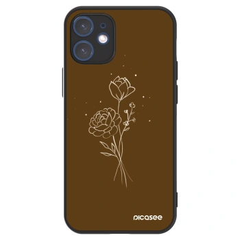 Picasee ULTIMATE CASE MagSafe pentru Apple iPhone 12 mini - Brown flowers