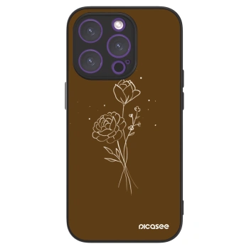 Picasee ULTIMATE CASE MagSafe pentru Apple iPhone 14 Pro - Brown flowers