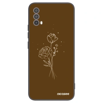 Husă pentru Motorola Moto E40 - Brown flowers