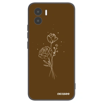 Picasee husă neagră din silicon pentru Xiaomi Redmi A1 - Brown flowers