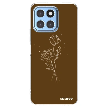 Picasee husă transparentă din silicon pentru Honor X6 - Brown flowers