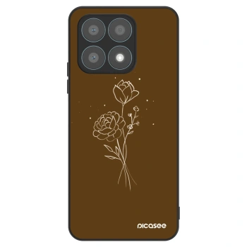 Husă pentru Honor X8a - Brown flowers