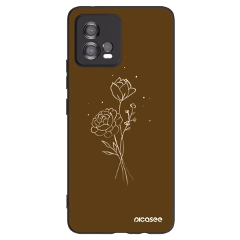 Husă pentru Motorola Moto G72 - Brown flowers