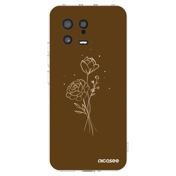 Picasee husă transparentă din silicon pentru Xiaomi 13 - Brown flowers