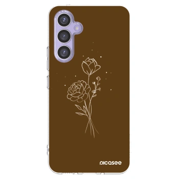 Picasee husă transparentă din silicon pentru Samsung Galaxy A54 5G A546B - Brown flowers