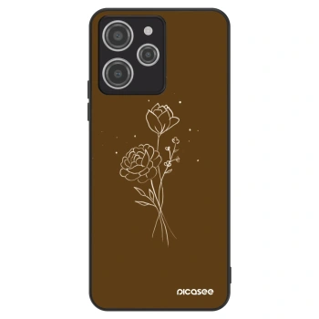 Husă pentru Xiaomi Redmi 12 4G - Brown flowers