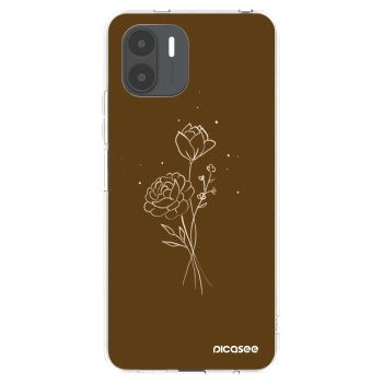 Picasee husă transparentă din silicon pentru Xiaomi Redmi A2 - Brown flowers