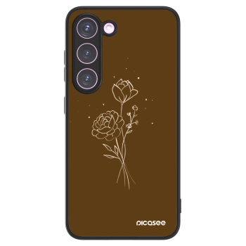 Picasee ULTIMATE CASE PowerShare pentru Samsung Galaxy S23 5G - Brown flowers