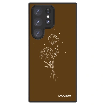 Picasee ULTIMATE CASE PowerShare pentru Samsung Galaxy S23 Ultra 5G - Brown flowers
