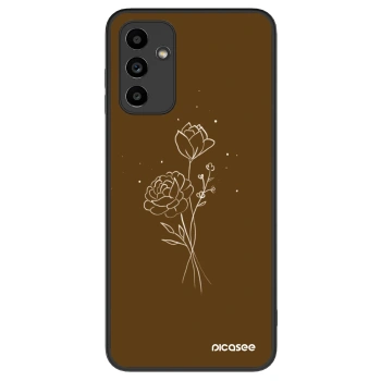 Husă pentru Samsung Galaxy A04s A047F - Brown flowers