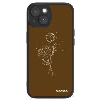 Husă pentru Apple iPhone 15 - Brown flowers