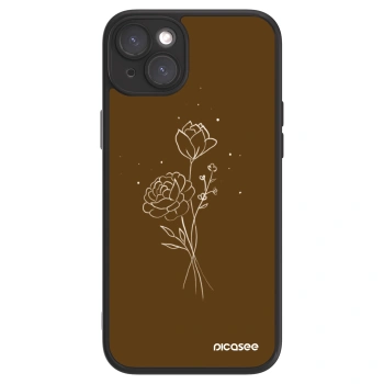 Picasee ULTIMATE CASE MagSafe pentru Apple iPhone 15 Plus - Brown flowers