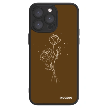 Picasee ULTIMATE CASE MagSafe pentru Apple iPhone 15 Pro Max - Brown flowers