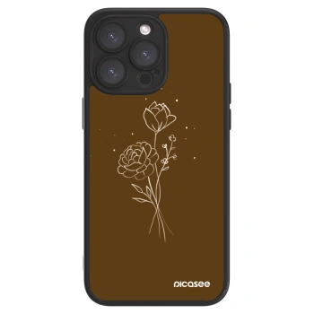 Picasee ULTIMATE CASE pentru Apple iPhone 15 Pro Max - Brown flowers