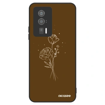 Husă pentru Xiaomi Poco F5 Pro 5G - Brown flowers