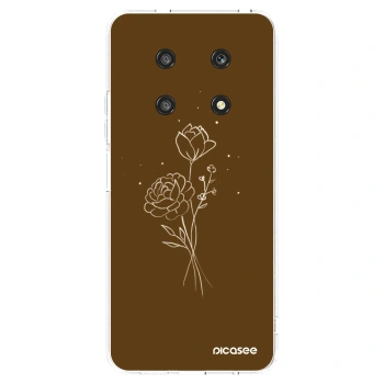 Picasee husă transparentă din silicon pentru Honor Magic4 Lite 5G - Brown flowers