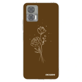 Picasee husă transparentă din silicon pentru Motorola Edge 30 Neo - Brown flowers